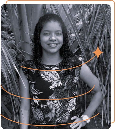 Foto de Sarah Cabral sorrindo